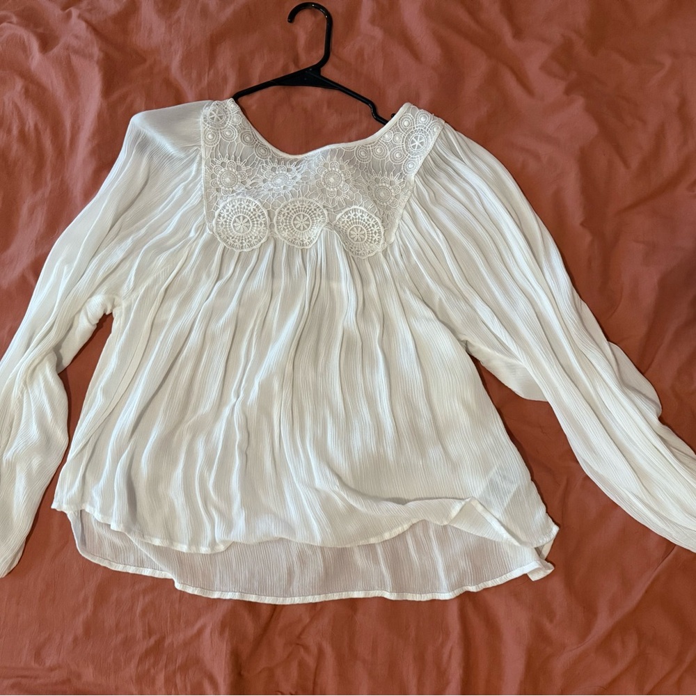 Elegant White Lace Blouse